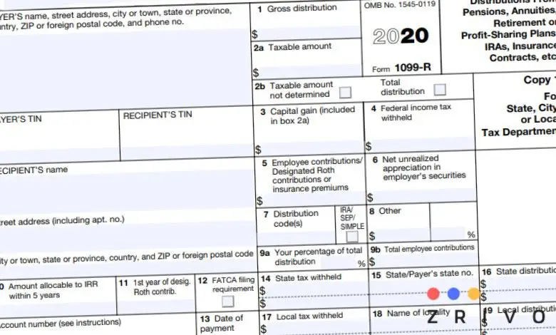 Form 1099-R, Retirement Income Form 1099-R, Retirement Income