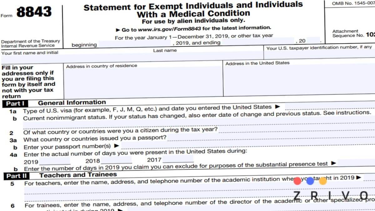 8843 Form 2021