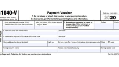 1040-V Tax Form 3 1040-V Tax Form