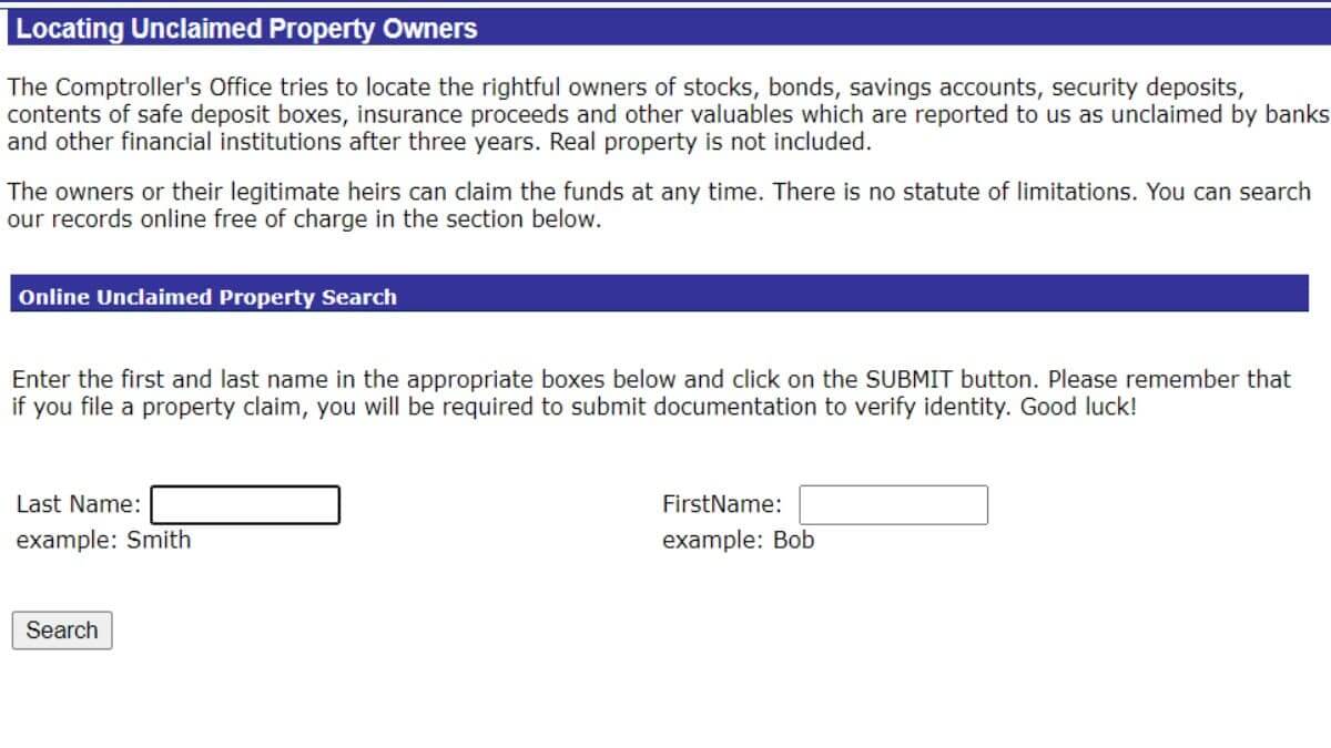 Maryland Unclaimed Property Maryland Unclaimed Property