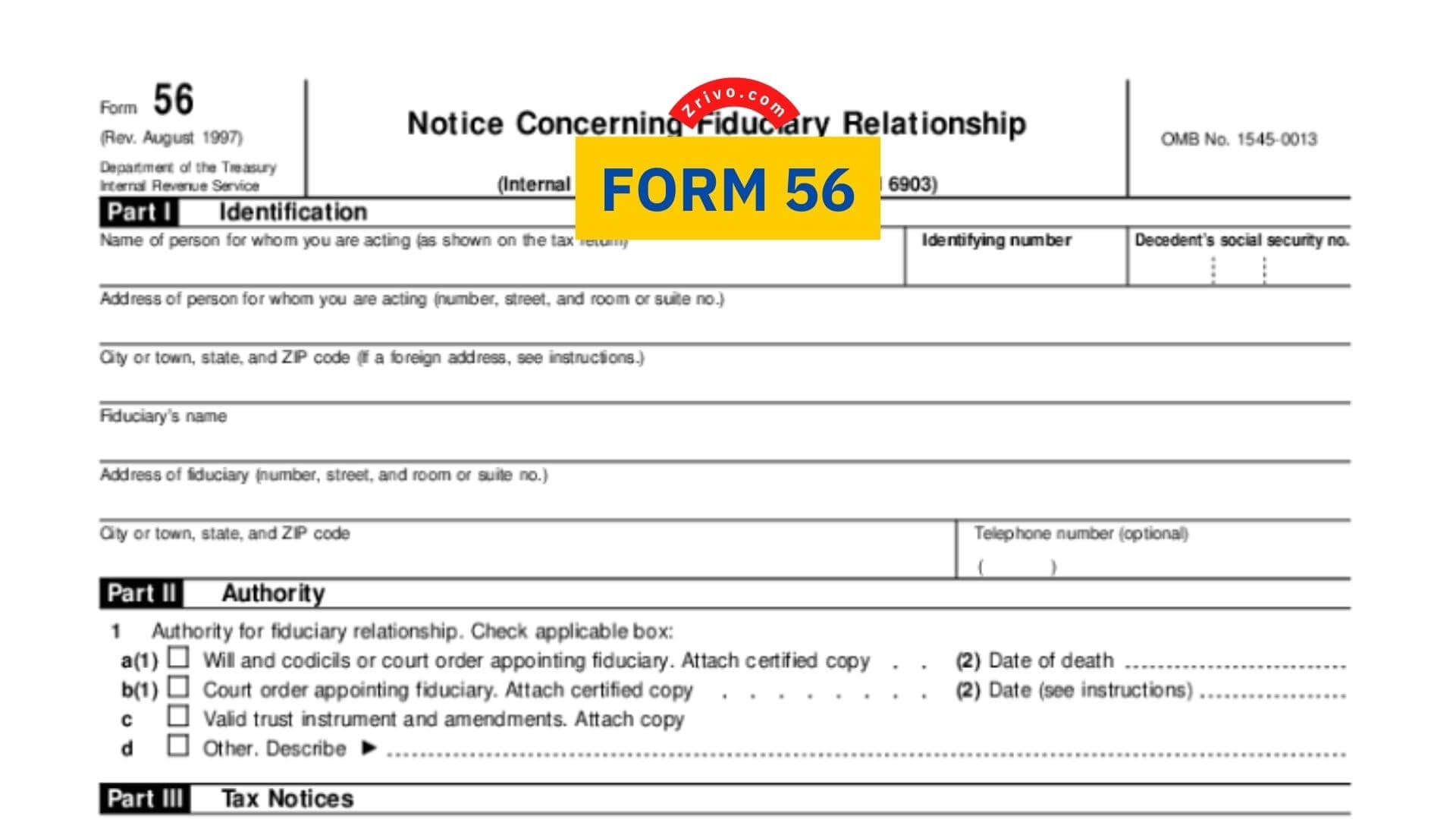 Form 56 Form 56