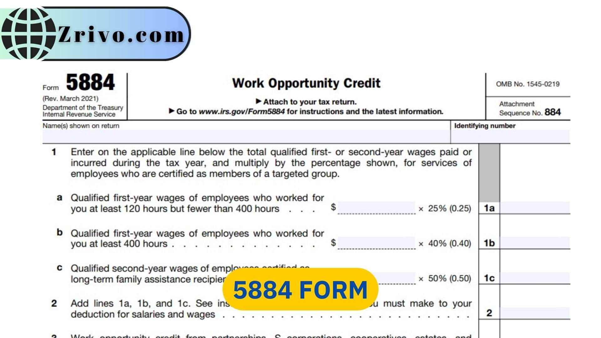 5884 Form 5884 Form