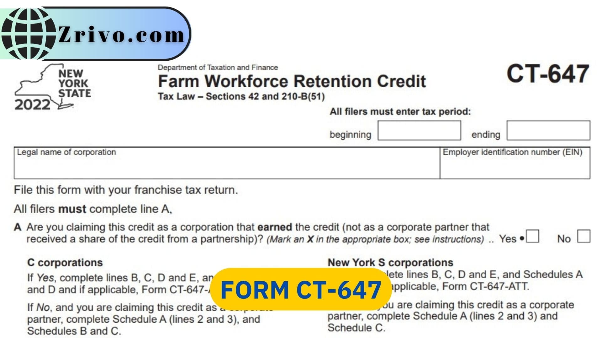 Form CT-647 Form CT-647