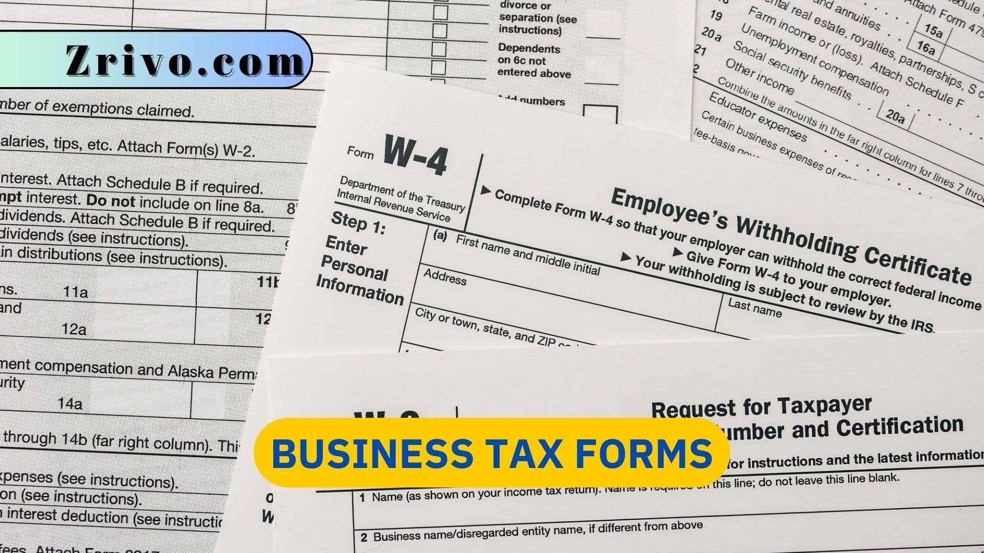 Business Tax Forms Business Tax Forms
