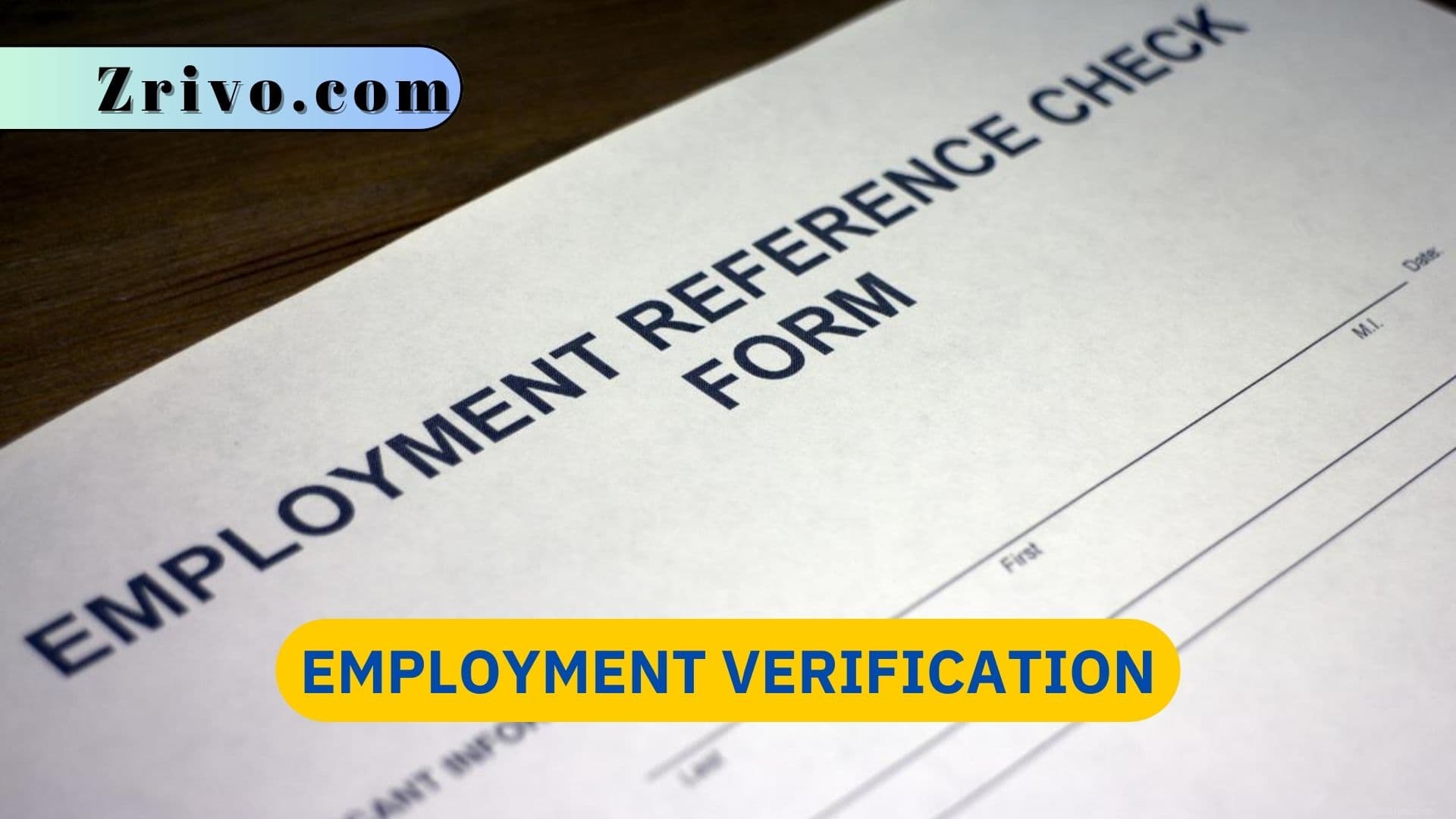 Employment Verification Employment Verification