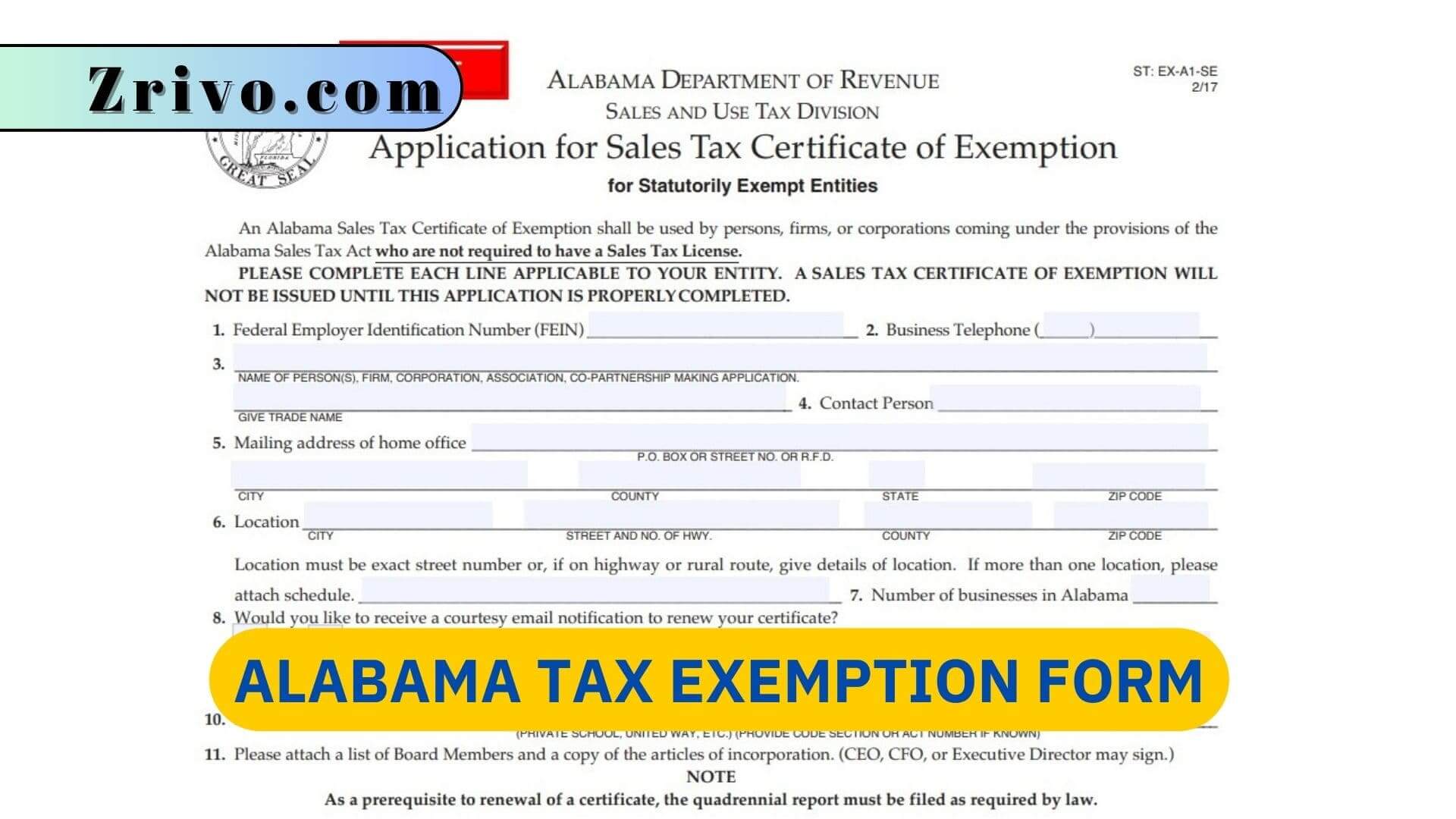 Alabama Tax Exemption Form Alabama Tax Exemption Form